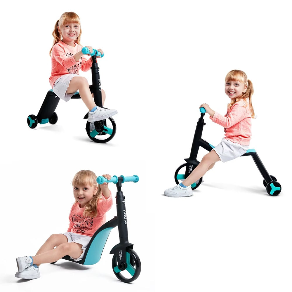Curvear 3 in 1 Kids Kick Scooter Kickboard+ Tricycle + Balance bike Child Ride On Toy Boy Girl Scooter Adjustable Toddler Birthday Gift