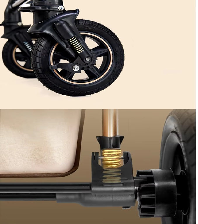 Curvear 0-4 Years Toddler Stroller Reversible Handle Jogger Trolley With Large Storage Basket For 0-4 Years Old Babies Newborn Infant Kid.