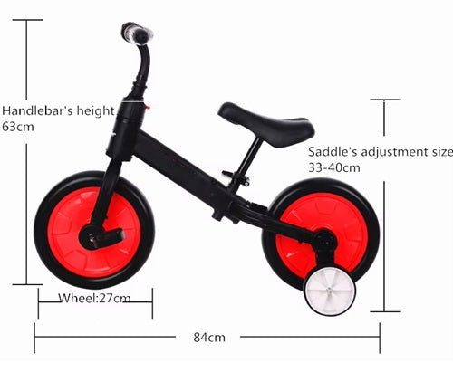 Curvear 4-in-1 Balance Bikes, Balance Bike for Children, Children's Tricycle Multi Tricycle for Children from 3 Years to 5 Years.