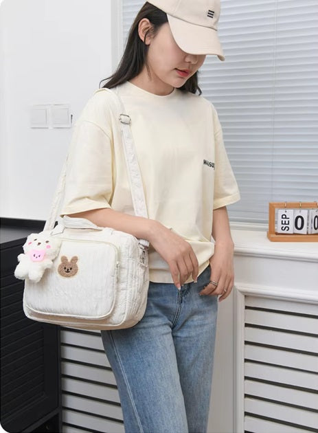 Curvear Little Mommy Bag New Korean Fashion Casual Mother and Baby Bag Cute Simple Mommy Shoulder Bag.
