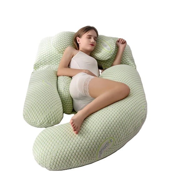 Pillow protection for pregnant women sleeping on the waist side, multi-functional U-shaped full-body pillow, washable pregnancy