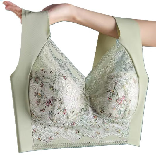 Curvear Seamless Sexy Lace Bra for Women Push Up Top Lingerie Anti-Glare Wireless Bra Ladies Tube Top Seamless Underwear Large Size.