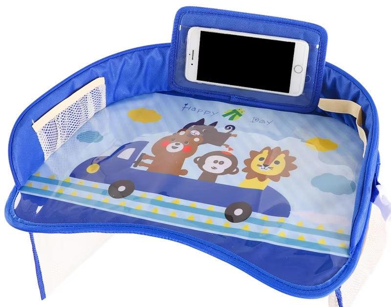 CURVEAR ®️Multifunctional Cartoon Car Safety Seat Tray Waterproof Stroller Holder Kids Toys Food Drink Table Portable Car Baby Seat Table