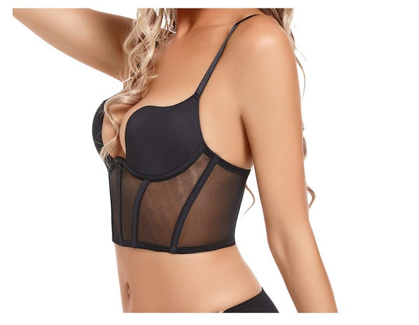 Curvear Bra ladies vest corset underwear small breasts gathered female fishbone anti-sagging adjustable thin lingerie.