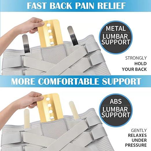 Curvear ®️Breathable Back Brace Ergonomic Back Support Belt Relief For Herniated Disc, Sciatica, Scoliosis Lumbar Brace Waist Support For Men And Women Lower Back Pain