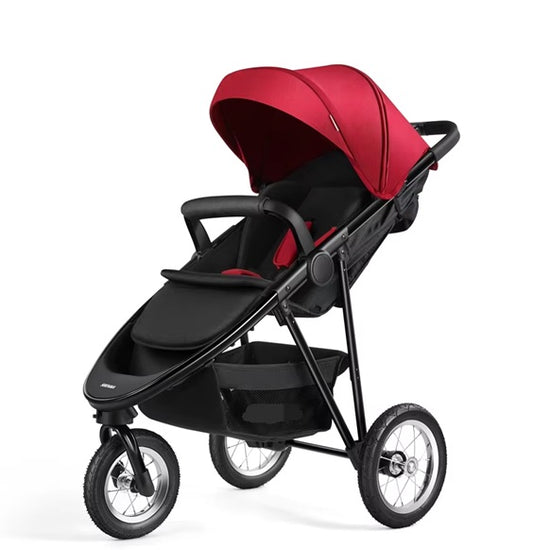 Curvear 2025 Foldable Baby Stroller, 3-Wheel Carrycot Jogger, Travel System with Easy Fold, Smooth Ride, and Comfort for Newborns and Toddlers.