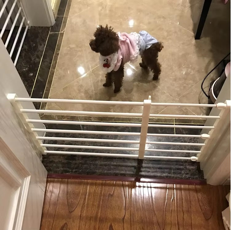 Curvear®️Baby Fence Playpen & Pet Safety Gate, Retractable Plastic Door for Indoor Use, Dog Room Barrier