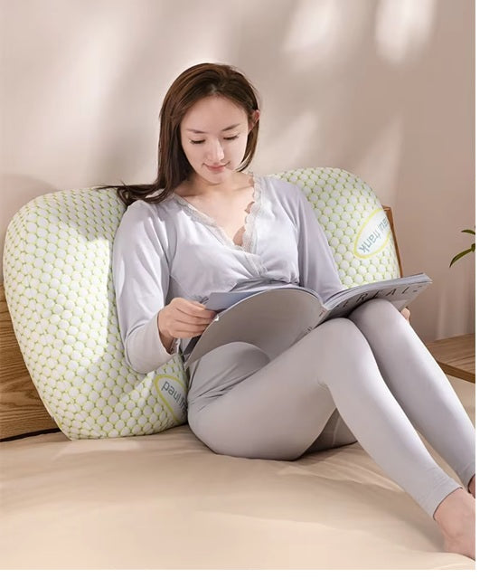 Curvear Modern Maternity Sleep Pillow, U-Shape Pregnancy Support Full Body Cushion for Belly, Waist, Leg, Side Lying Comfort.