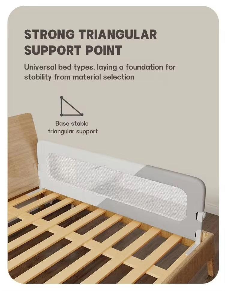 CURVEAR®️120CM Baby Safety Bed Rail, Child Safety Bedside Barrier, Adjustable Bed Fence for Toddler Protection and Safety.