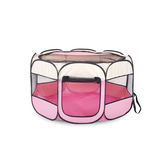 CURVEAR®️ Folding Pet Tent Cage Fence Playpen For Dogs Home Puppy Fence Kennel Kitten House Cage Dog House Pet Exercise Play Cage