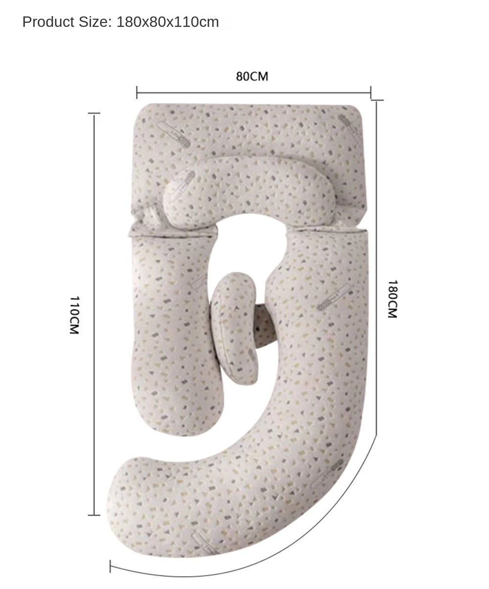 Pillow protection for pregnant women sleeping on the waist side, multi-functional U-shaped full-body pillow, washable pregnancy