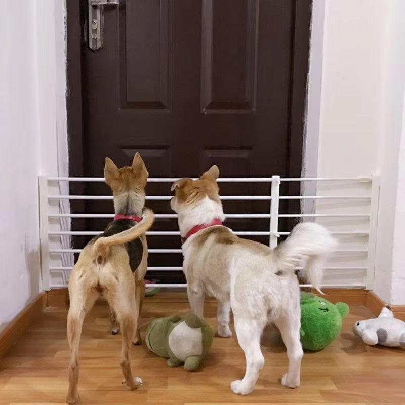Curvear®️Baby Fence Playpen & Pet Safety Gate, Retractable Plastic Door for Indoor Use, Dog Room Barrier