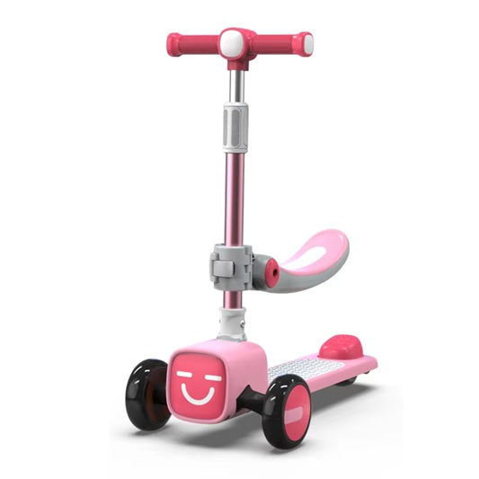 Curvear Unbreakable & Never Fall Down 2-in-1 Scooters Kids 3 Wheel Kick Scooter for Boys Girls Ages 3-8, Adjustable Height & Removable Seat, Widened Non-Slip Deck, More Safer for Beginner Toddlers.