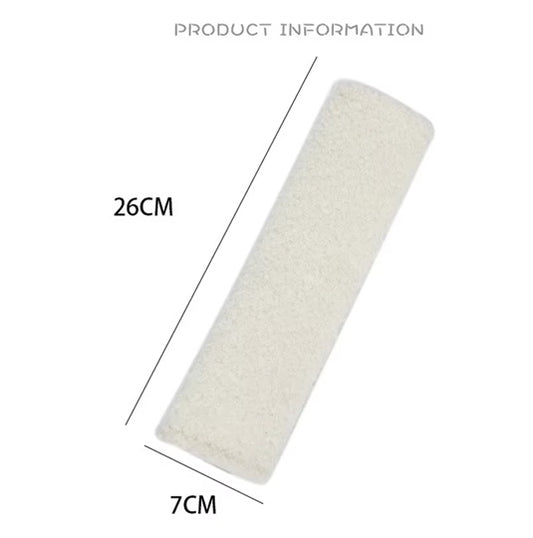 Curvear Winter Plush Cartoon Lamb Car Seat Belt Protective Cover Automobile Safety Belt Shoulder Protector for Baby Cute Car Accessories. 2 pack