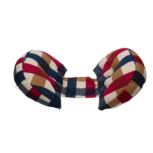 Curvear Simple Pure Color Cotton Linen Pregnancy Pillow Pregnancy Side Sleeping Waist Support Pillow Universal U-shaped Maternity Pillow.