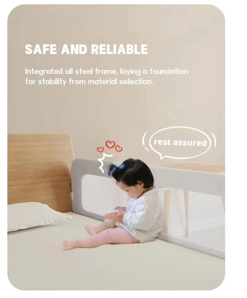 CURVEAR®️120CM Baby Safety Bed Rail, Child Safety Bedside Barrier, Adjustable Bed Fence for Toddler Protection and Safety.