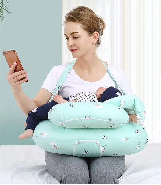 Curvear Four Seasons Universal Newborn Breastfeeding Pillow New Baby Feeding Pillow Multi-purpose Pregnant Women's Waist Protect Pillow.