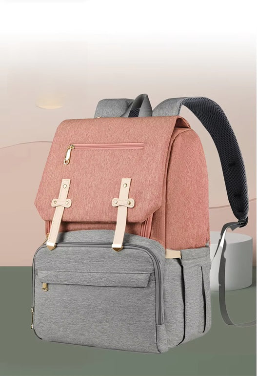 Curvear Diaper Bag Backpack, Maternity Nappy Changing Bags Multifunction Waterproof Travel Back Pack with Stroller Straps, Unisex and Stylish.