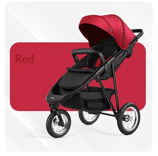 Curvear 2025 Foldable Baby Stroller, 3-Wheel Carrycot Jogger, Travel System with Easy Fold, Smooth Ride, and Comfort for Newborns and Toddlers.