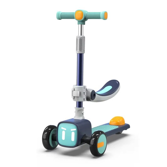Curvear Unbreakable & Never Fall Down 2-in-1 Scooters Kids 3 Wheel Kick Scooter for Boys Girls Ages 3-8, Adjustable Height & Removable Seat, Widened Non-Slip Deck, More Safer for Beginner Toddlers.