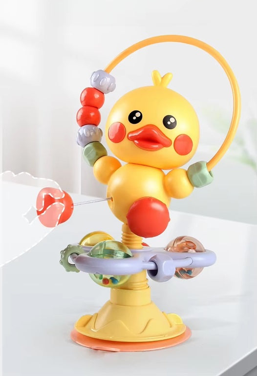 Curvear Baby Animal Rattle Table and Chair Suction Table Rattle Interactive Comfort Gripping Toy for0-3Years Baby Early Education Music.