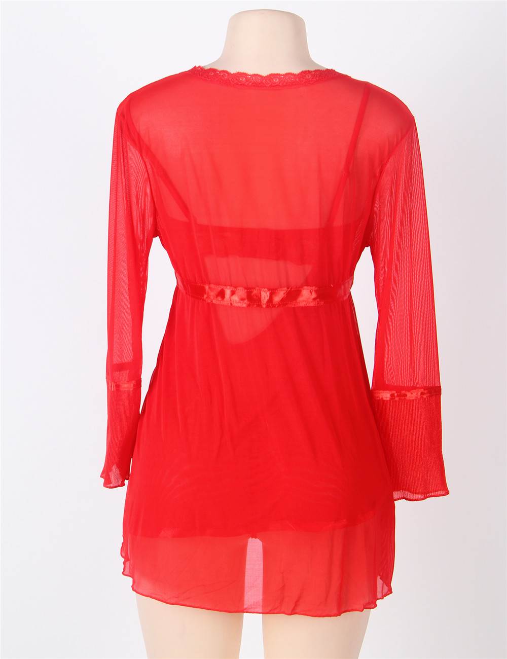 Sexy Black Lace Baby doll Lingerie Set for Women – Sheer Mesh Nightwear with Underwire Lace Cups and Thong – Romantic See-Through Chemise Sleepwear