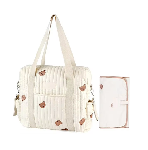 Curvear New Design 2025 Mommy Bags Organic Cotton Diaper Bag Backpack Waterproof Travel Baby Diaper Bags.