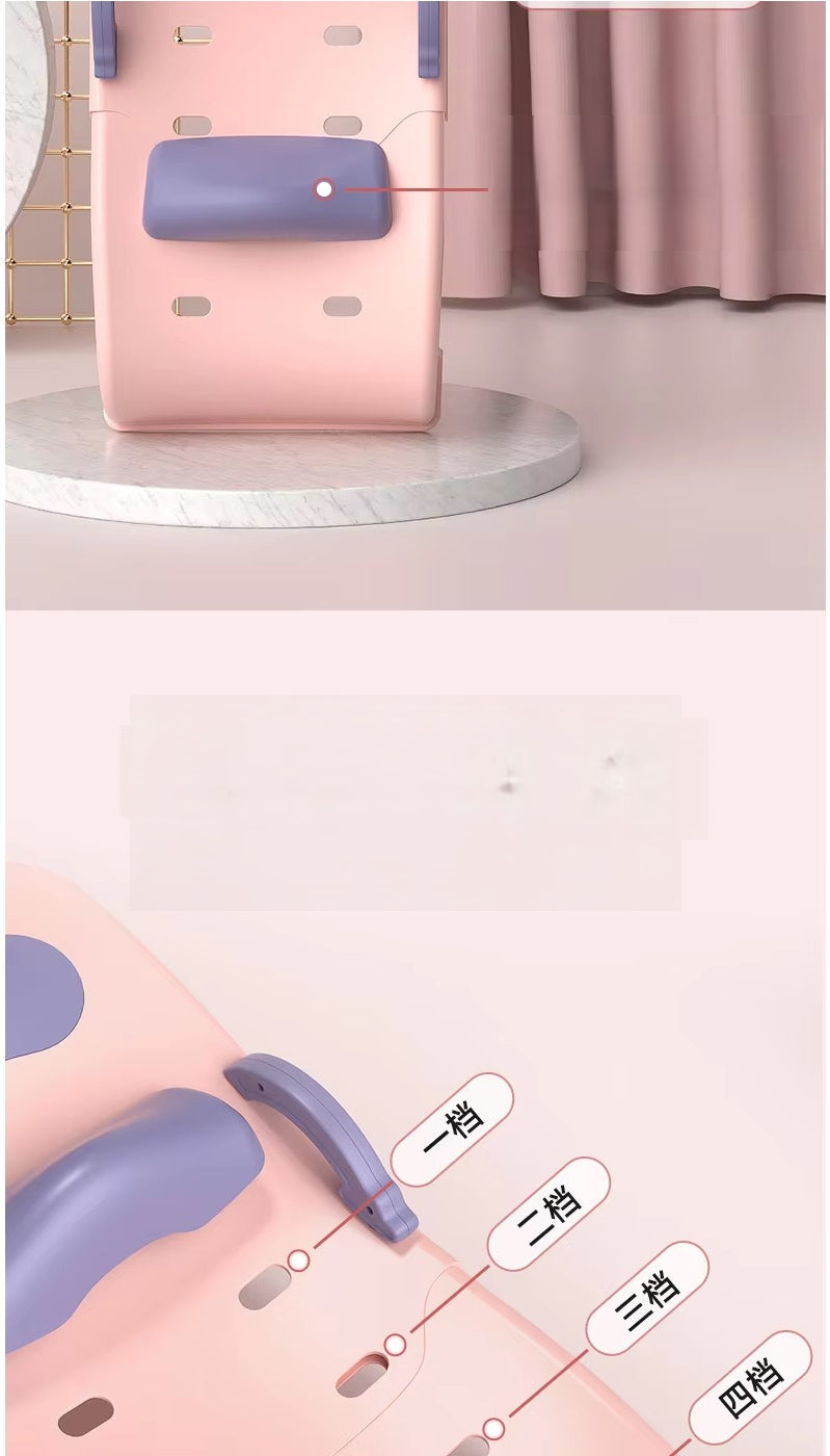 Curvear ®️Children’s Foldable Telescopic Shampoo Recliner Bed, Baby Home Seat for Kids, Comfortable Shampooing and Bath Time Support.