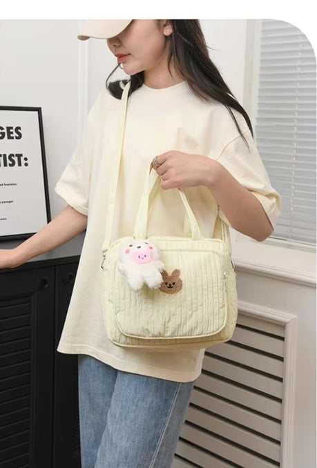 Curvear Little Mommy Bag New Korean Fashion Casual Mother and Baby Bag Cute Simple Mommy Shoulder Bag.