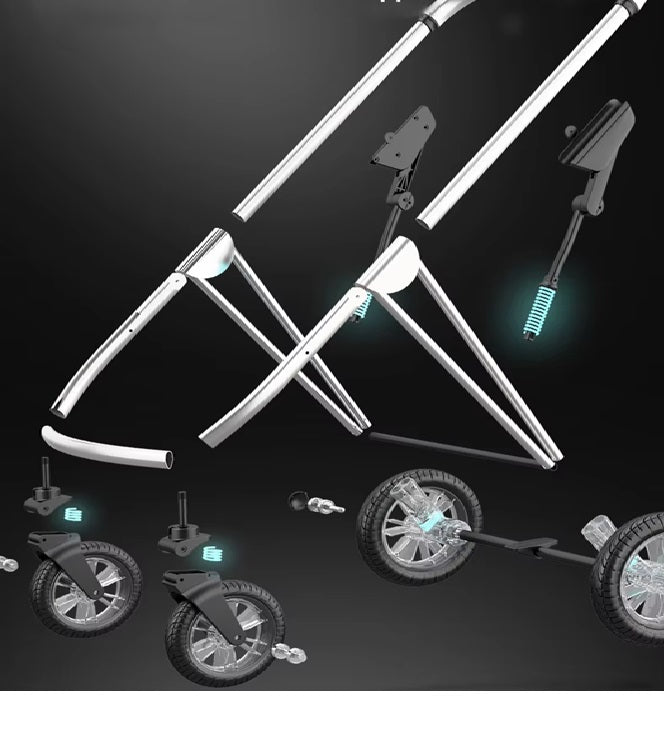 Curvear®️2 in 1 Convertible Baby Stroller, High Landscape Baby Stroller w/Reversible Seat, Removable Footmuff, Adjustable Backrest & Canopy, Foldable Infant Pram Stroller for 0-36 Months Babies, Pink.