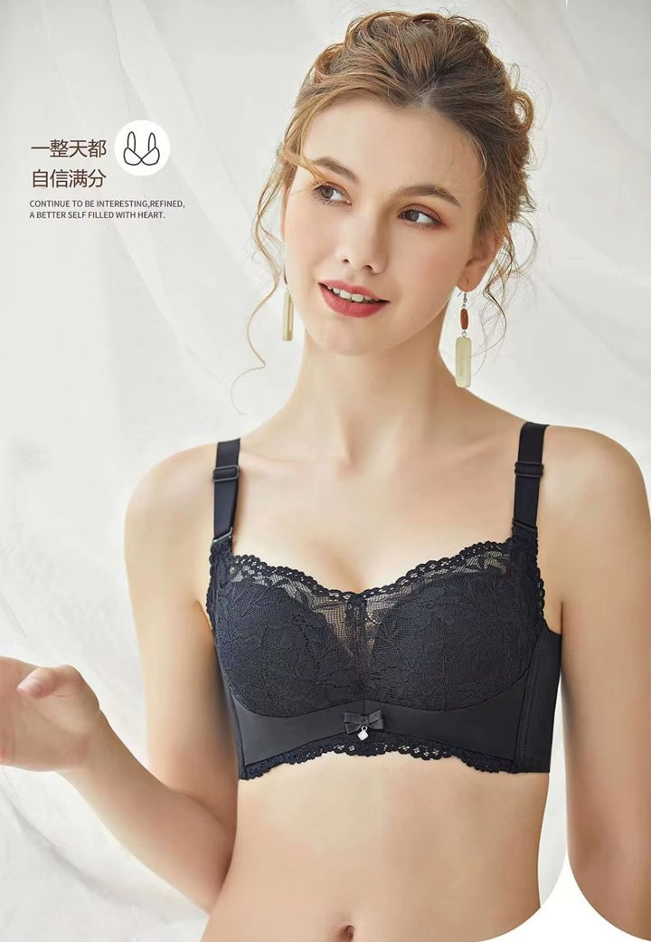 Curvear Sexy lace gather thickening bras for women, available in sizes 32/34/36/38A. Provides support, enhancing shape with a comfortable fit.