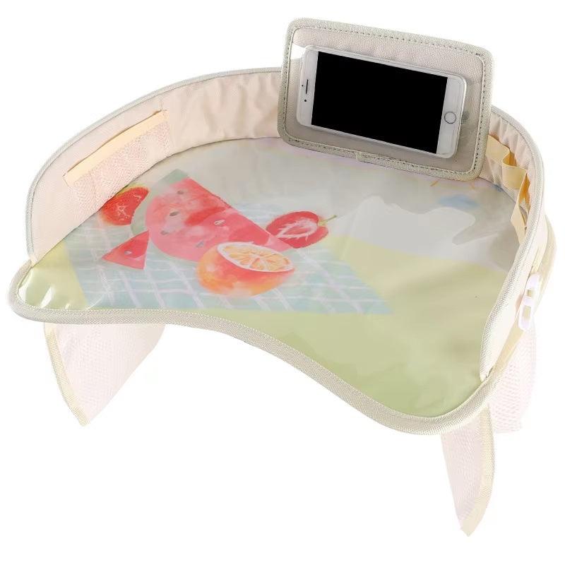 CURVEAR ®️Multifunctional Cartoon Car Safety Seat Tray Waterproof Stroller Holder Kids Toys Food Drink Table Portable Car Baby Seat Table