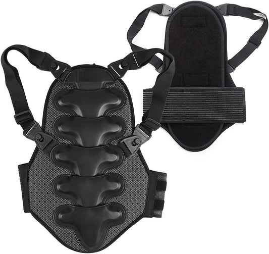 Curvear Back Protector, Motorcycle Back Protector Detachable Thick Pro Back Pad Cushion for Motorcycling Mountain Biking Skating Skiing