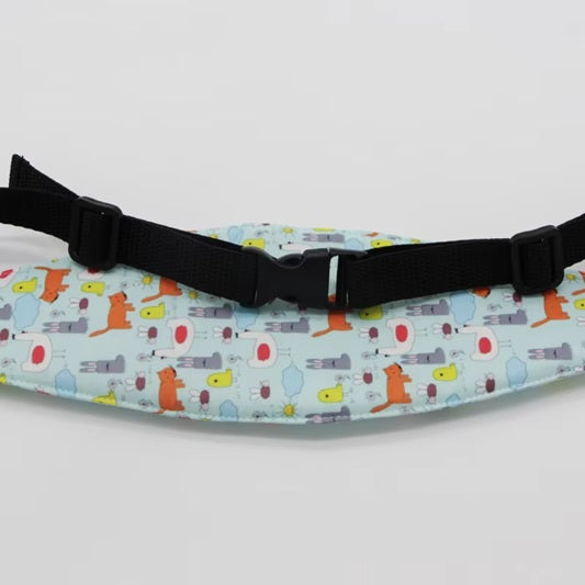 Curvear Infant Car Seat Head Restraint Child Safety Belt Head Support Fixed Auxiliary Belt Adjustable Baby Sleep Fence Safety Pillow