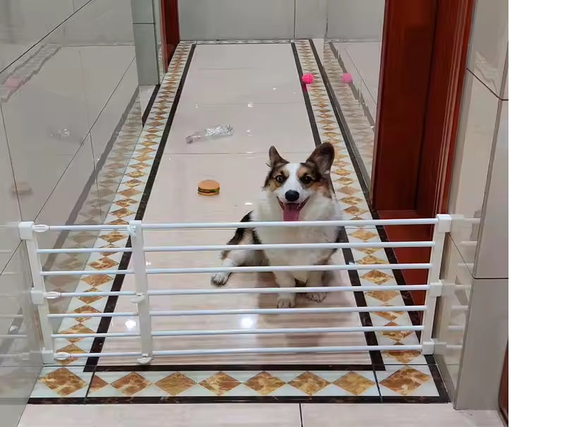 Curvear®️Baby Fence Playpen & Pet Safety Gate, Retractable Plastic Door for Indoor Use, Dog Room Barrier