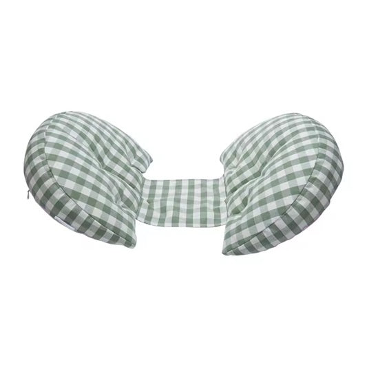Curvear Simple Pure Color Cotton Linen Pregnancy Pillow Pregnancy Side Sleeping Waist Support Pillow Universal U-shaped Maternity Pillow.