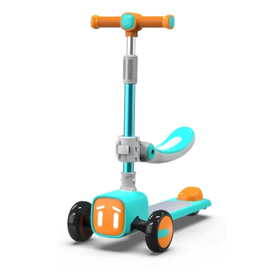 Curvear Unbreakable & Never Fall Down 2-in-1 Scooters Kids 3 Wheel Kick Scooter for Boys Girls Ages 3-8, Adjustable Height & Removable Seat, Widened Non-Slip Deck, More Safer for Beginner Toddlers.