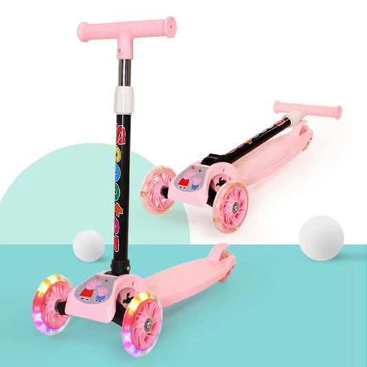 Curvear Children baby kids scooters luminous wheel outdoor 3 three wheels 2 in 1. toys kick scooters foot scooter