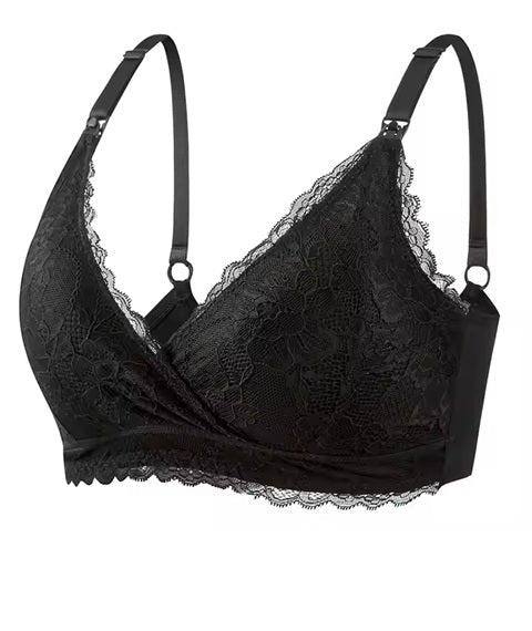 Curvear Pregnant Women Lace Breastfeeding Bra Summer Thin Section Cross Breastfeeding Bra Front Buckle Breastfeeding Underwear.