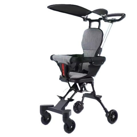 Curvear Convertible Baby Stroller, Portable Two-Way Stroller Foldable Travel Pushchair with Adjustable Canopy, 360° Universal Wheel Travel Lie-Flat Baby Prams with Reversible Handle Adjustable Seat.