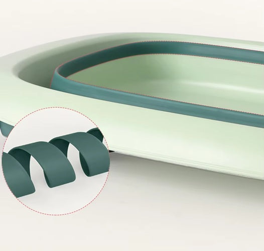 CURVEAR ®️Luxury Foldable Baby Bathtub – Portable, Collapsible, Top-Selling Plastic Bath for Newborns & Toddlers.