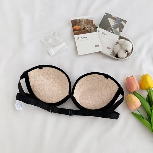 Women's Cotton Underwear Sexy Lace Brassiere Fashion Strapless Push Up Bra Backless Invisible Bra Female Sexy Lingerie Plus Size.