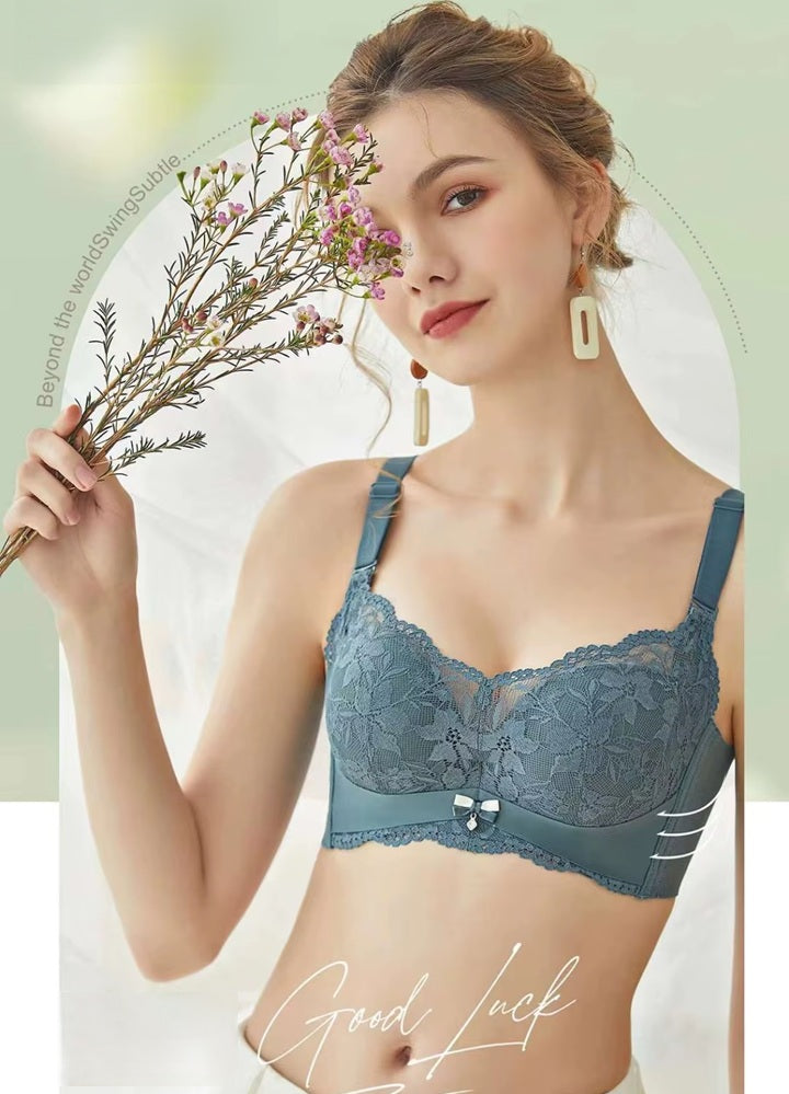 Curvear Sexy lace gather thickening bras for women, available in sizes 32/34/36/38A. Provides support, enhancing shape with a comfortable fit.