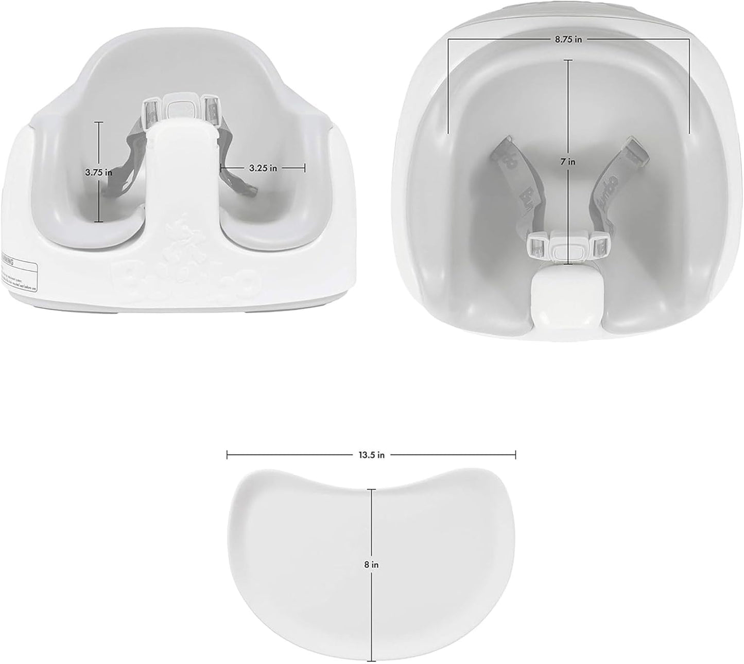 Curvear Portable Baby Floor Seat with Tray, Infant Sit-Up Activity Chair for Eating, Playtime, and Support, Easy Travel.