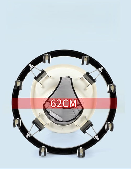 Curvear Baby rollover prevention O-shaped leg mute wheel multifunctional height-adjustable folding installation-free walker.