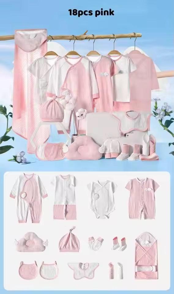 CURVEAR®️Newborn Summer Set, Breathable Baby Boy/Girl Suit, Angel Wings, Solid Color, Unisex Baby Clothes, Perfect Newborn Gift