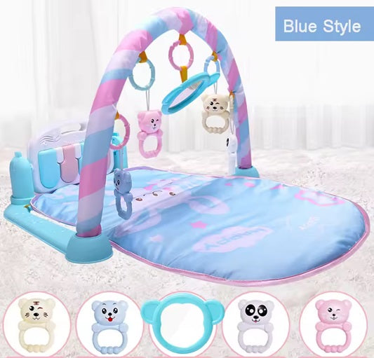 Curvear Baby Gym Play Mats for Floor Musical Activity Center Baby Piano Gym Mat Tummy Time Mat for Newborn, Gifts for Baby Newborn Toddler Infants Boys Girls 0-36 Months.
