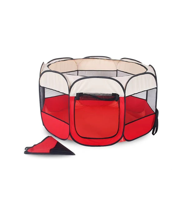 CURVEAR®️ Folding Pet Tent Cage Fence Playpen For Dogs Home Puppy Fence Kennel Kitten House Cage Dog House Pet Exercise Play Cage