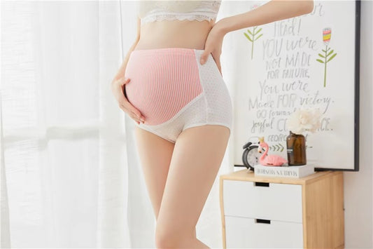 Curvear Women's Plus Size Maternity Panties Cotton Over Bump Underwear Brief M to 5XL High Waist Pregnancy Panties Adjustable Waistband. 2 pack