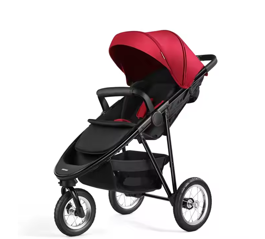 Curvear 2025 Foldable Baby Stroller, 3-Wheel Carrycot Jogger, Travel System with Easy Fold, Smooth Ride, and Comfort for Newborns and Toddlers.